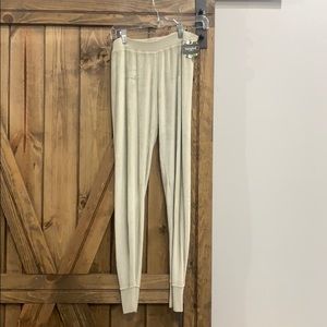 Soft fuzzy neutral joggers